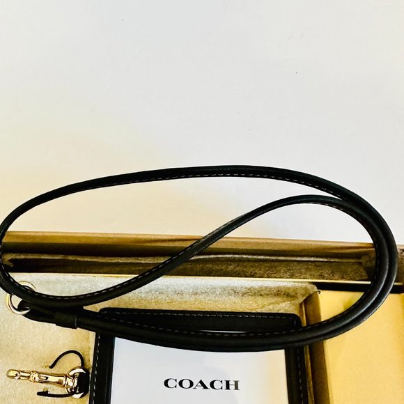COACH SIGNATURE LOGO LEATHER PENCIL CASE ID LANYARD 3 PIECE GIFT SET BOXED - Picture 6 of 8